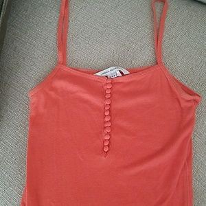 Coral button detail tank **donating soon 3/$15**